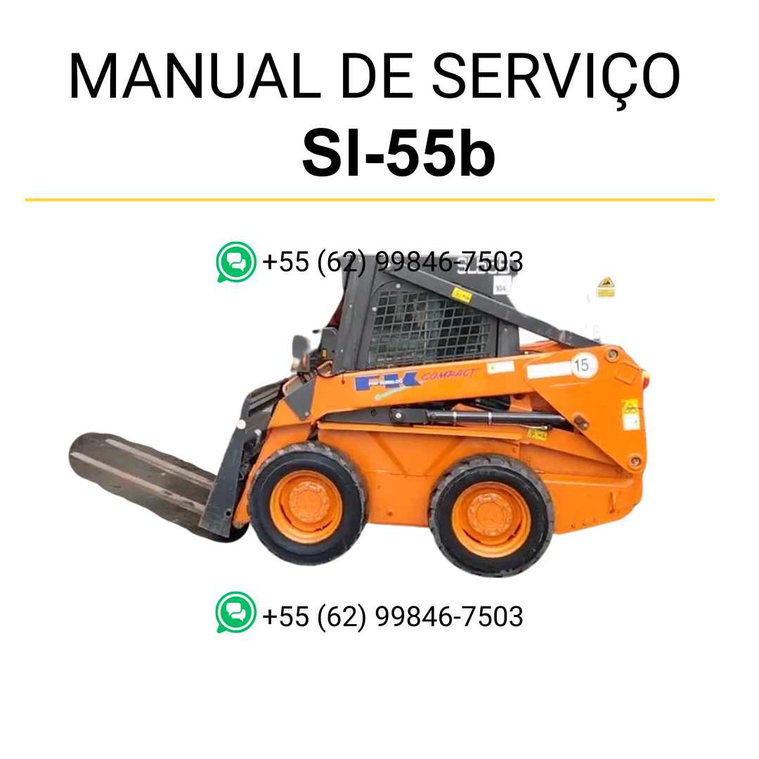 Manual de serviço Fiatallis SL-55B mini carregadeira em PDF com instruções técnicas completas para manutenção, reparos e ajustes detalhados