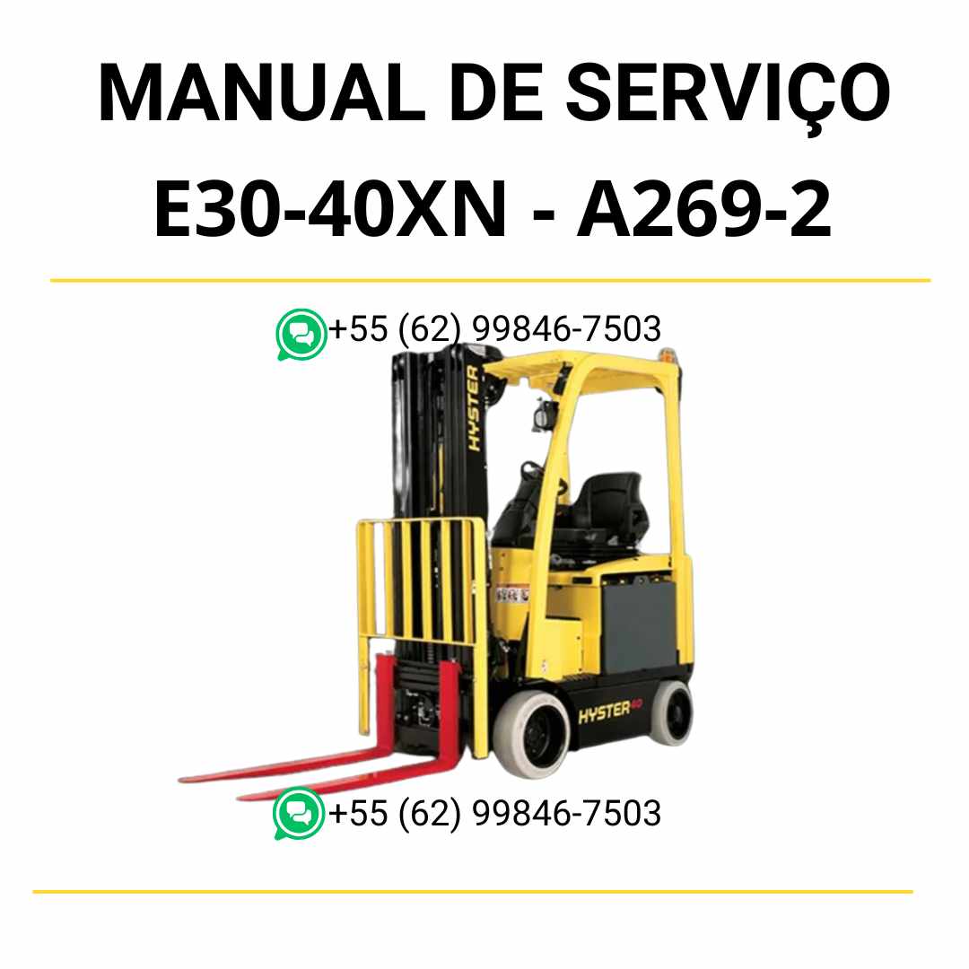 Manual de serviço Hyster E30-40XN em PDF com diagramas elétricos e instruções detalhadas para manutenção de empilhadeiras.