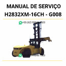 Manual de serviço Hyster H28/32XM-16CH (G008) em PDF com instruções detalhadas de manutenção, diagramas hidráulicos e ilustrações técnicas completas.