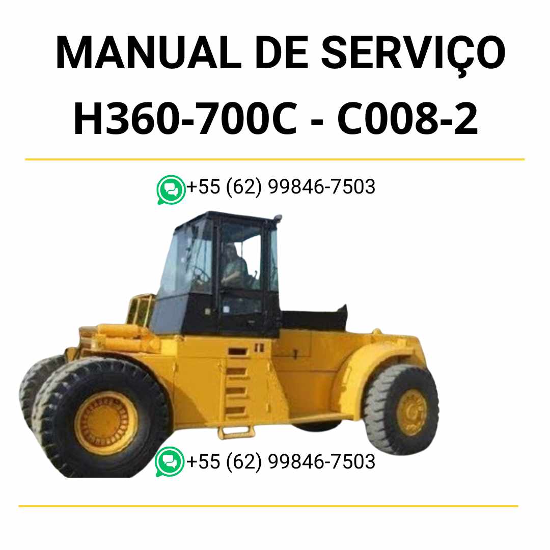 Manual de serviço Hyster H360-700C (C008-2) em PDF — guia técnico completo com instruções detalhadas de manutenção da empilhadeira.