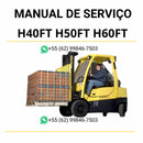 Manual de serviço Hyster H40FT, H50FT, H60FT e H70FT em PDF com instruções técnicas detalhadas e procedimentos completos de manutenção.