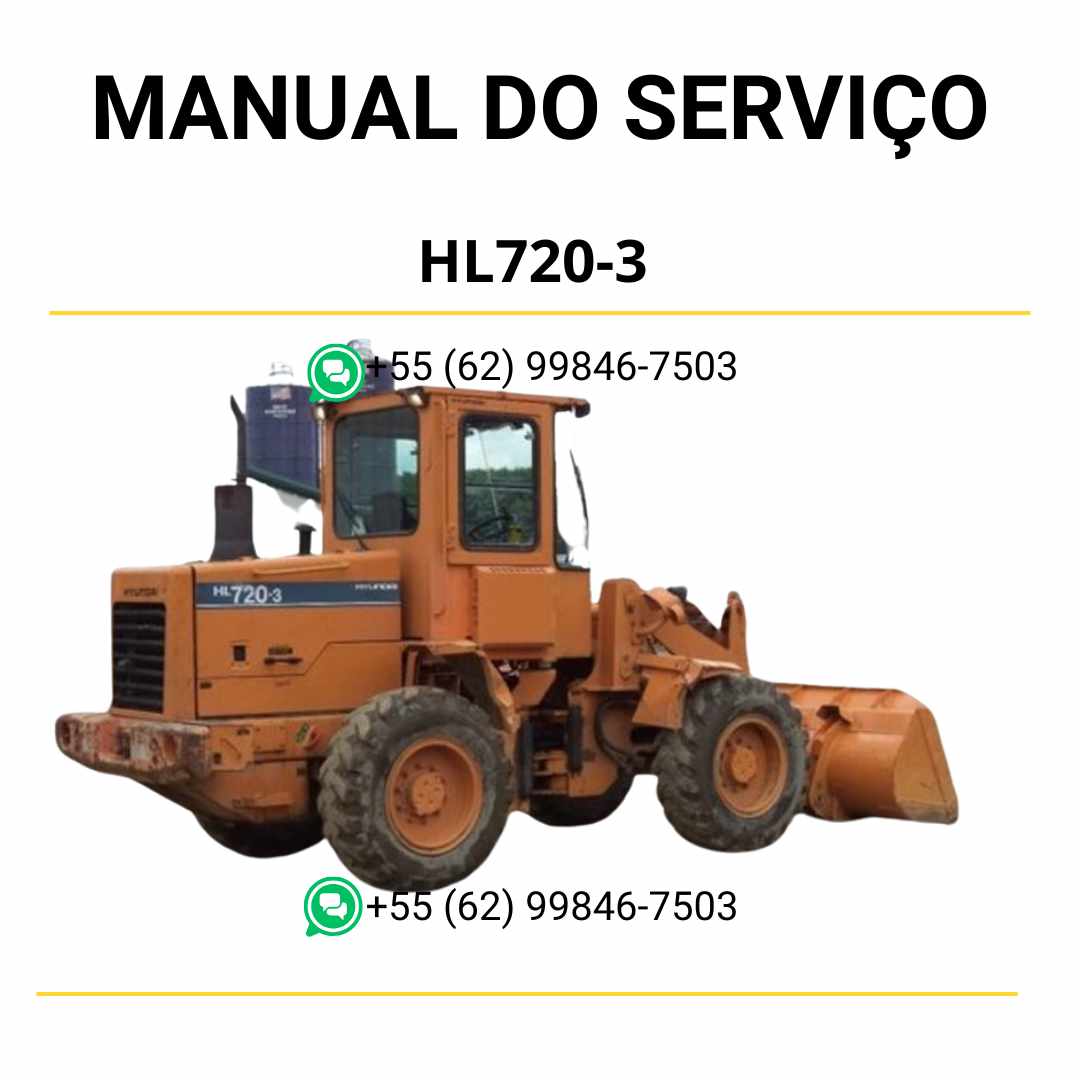 Manual de serviço Hyundai HL720-3 pá carregadeira em PDF, guia completo de manutenção com instruções técnicas e ilustrações detalhadas