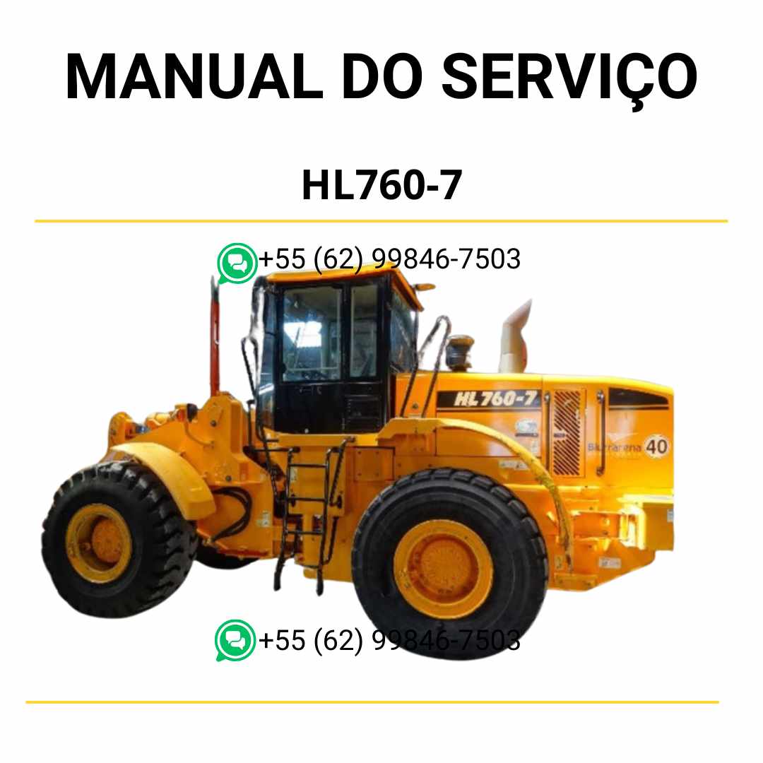Manual de serviço Hyundai HL760-7 pá carregadeira em PDF, guia detalhado de manutenção com instruções técnicas e ilustrações completas
