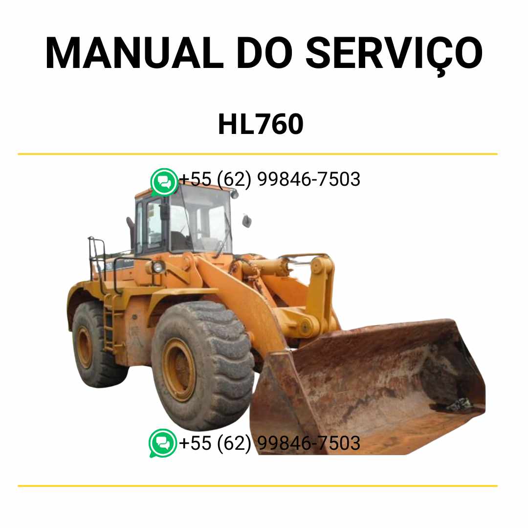 Manual de serviço Hyundai HL760 pá-carregadora em PDF, guia completo de manutenção com instruções técnicas e ilustrações detalhadas