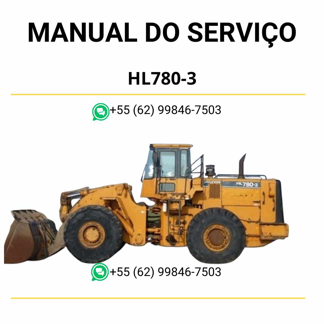 Manual de serviço Hyundai HL780-3 pá carregadeira em PDF, guia técnico completo com instruções de manutenção e diagramas detalhados