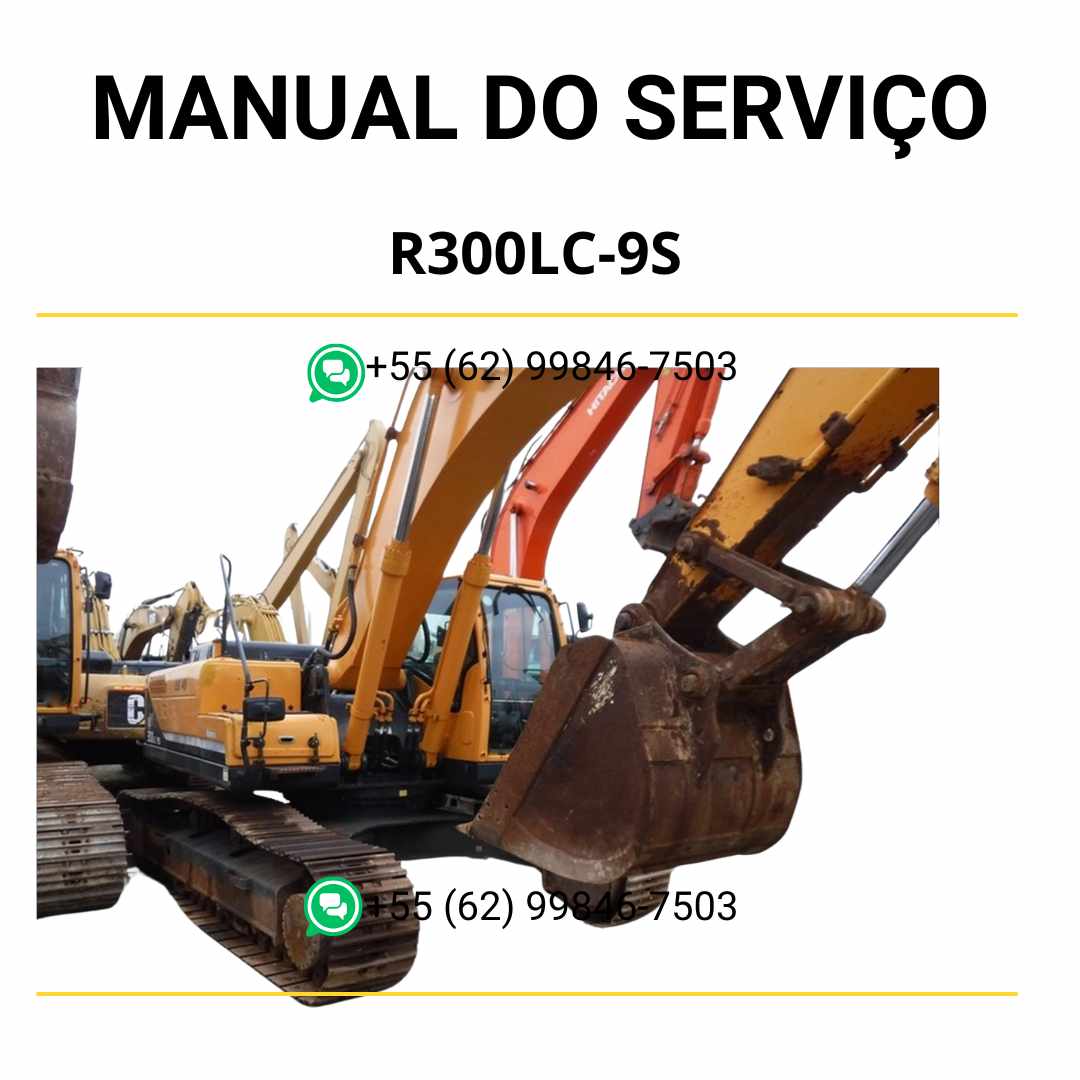 Manual de serviço Hyundai R300LC-9S escavador hidráulico em PDF com instruções completas de manutenção e diagramas técnicos ilustrados