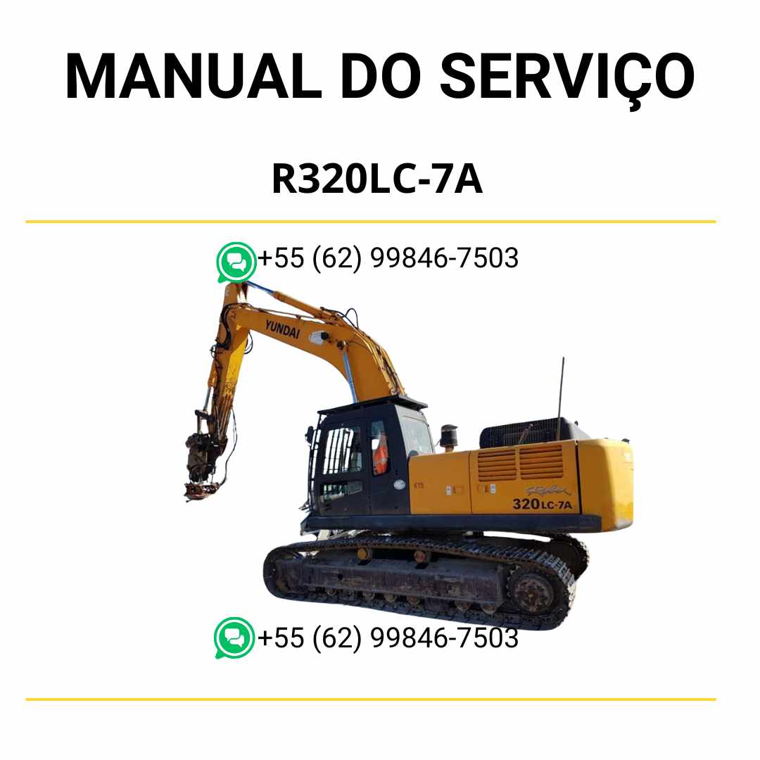 Manual de serviço Hyundai R320LC-7A escavador hidráulico em PDF com guia completo de manutenção e diagramas técnicos ilustrados