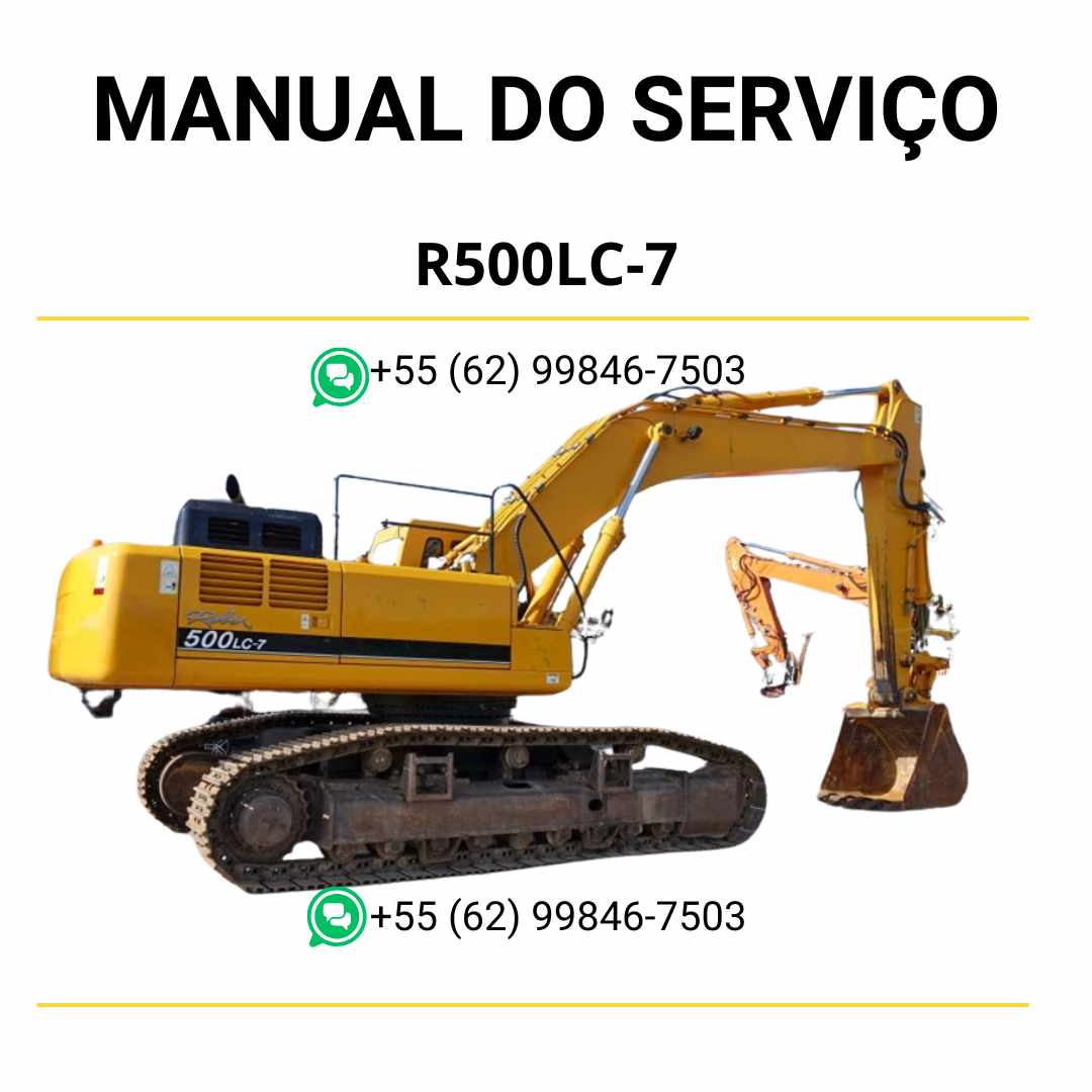 Manual de serviço Hyundai R500LC-7 escavador hidráulico em PDF com guia completo de manutenção e diagramas técnicos ilustrados