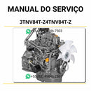 Manual de serviço Hyundai Yanmar 3TNV84T-Z e 4TNV84T-Z motor em PDF com instruções de manutenção, reparo e ajustes técnicos detalhados