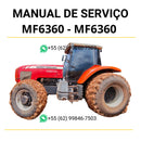 Manual de serviço completo Massey Ferguson MF 6360 em português (PDF) com conteúdo técnico OEM detalhado de todas as partes do trator.