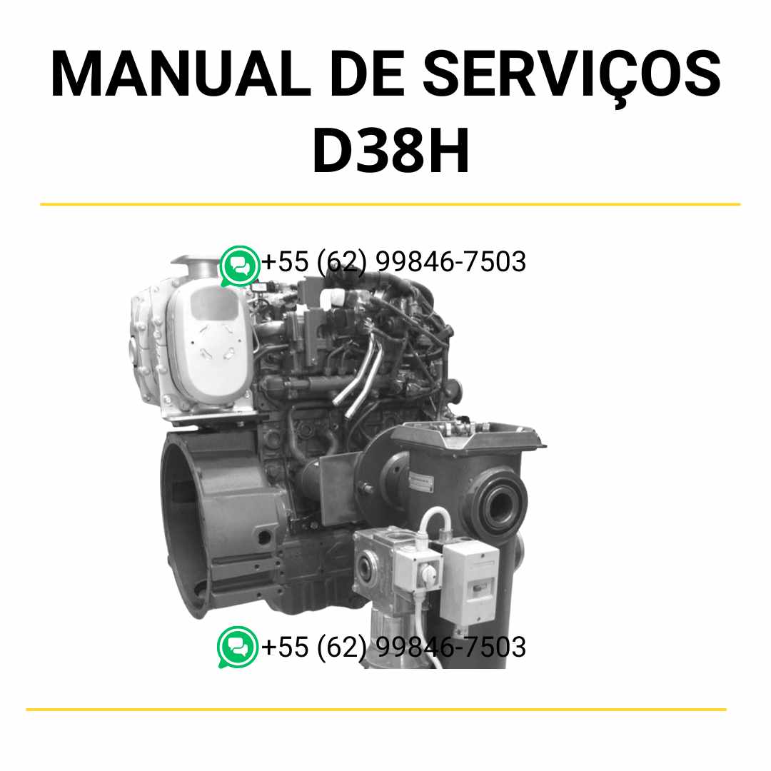 Manual de serviço do motor Volvo D3.8H em PDF, com diagramas técnicos detalhados e instruções completas para manutenção e reparos.
