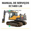 Manual de serviço de oficina Volvo EC140D LM em PDF, com instruções completas de manutenção e reparo técnico para escavadeiras