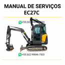 Manual de serviço de oficina Volvo EC27C mini escavadeira em PDF com instruções detalhadas, guia de manutenção e procedimentos técnicos completos