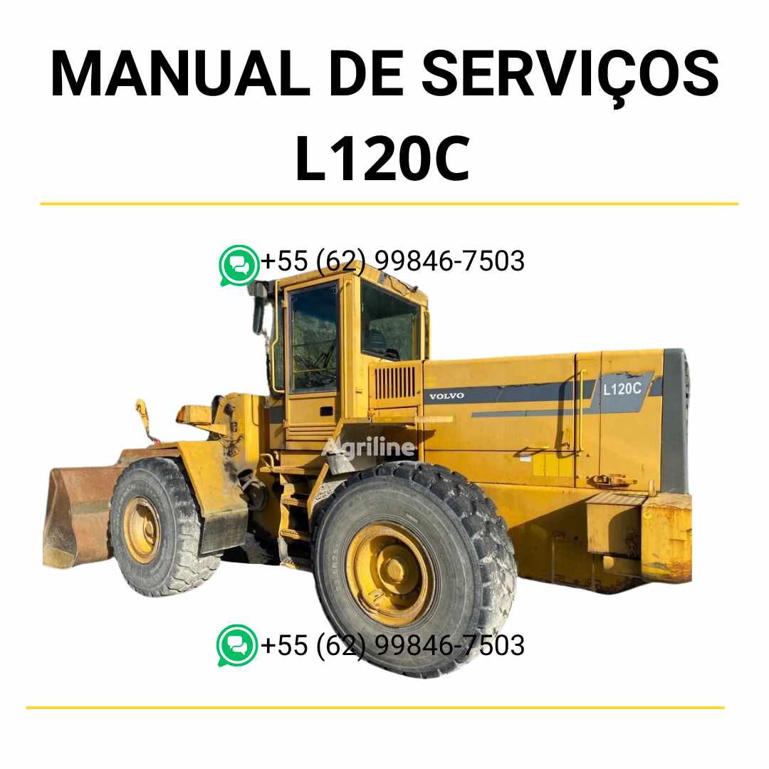 Manual de serviço Volvo L120C pá carregadeira em PDF com guia completo de manutenção, instruções detalhadas e procedimentos técnicos de reparo