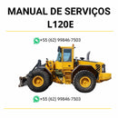 Manual de serviço Volvo L120E pá carregadeira em PDF com procedimentos detalhados de oficina e ilustrações técnicas completas.