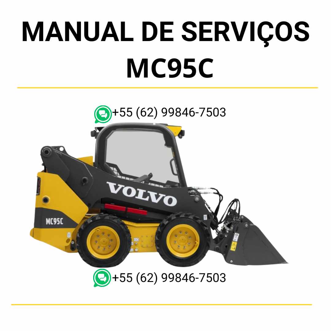 Manual de serviço Volvo MC95C mini-carregadeira em PDF com guia completo de manutenção, instruções técnicas detalhadas e procedimentos de reparo
