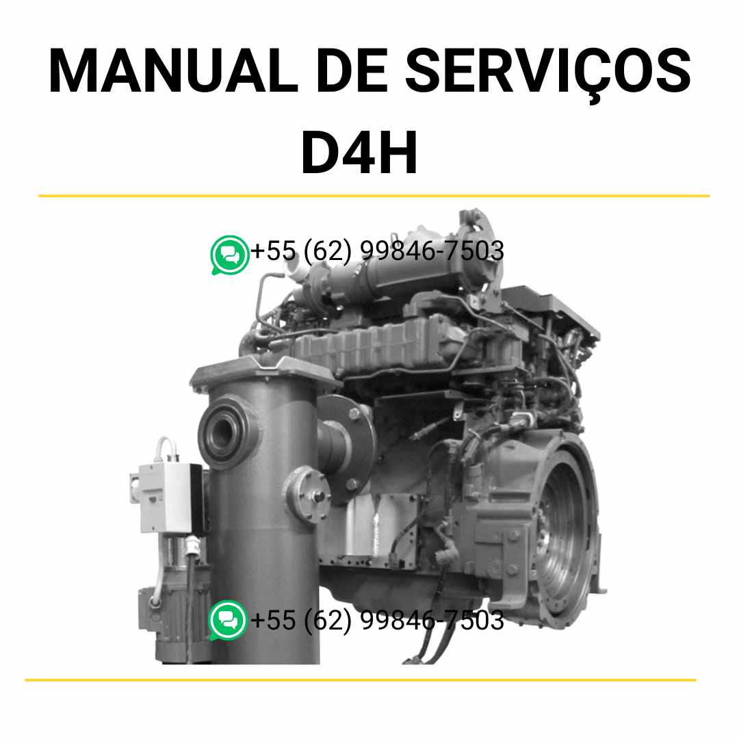 Manual de serviço de oficina do motor Volvo D4H em PDF, com orientações técnicas detalhadas para manutenção, ajustes e reparos em máquinas Volvo
