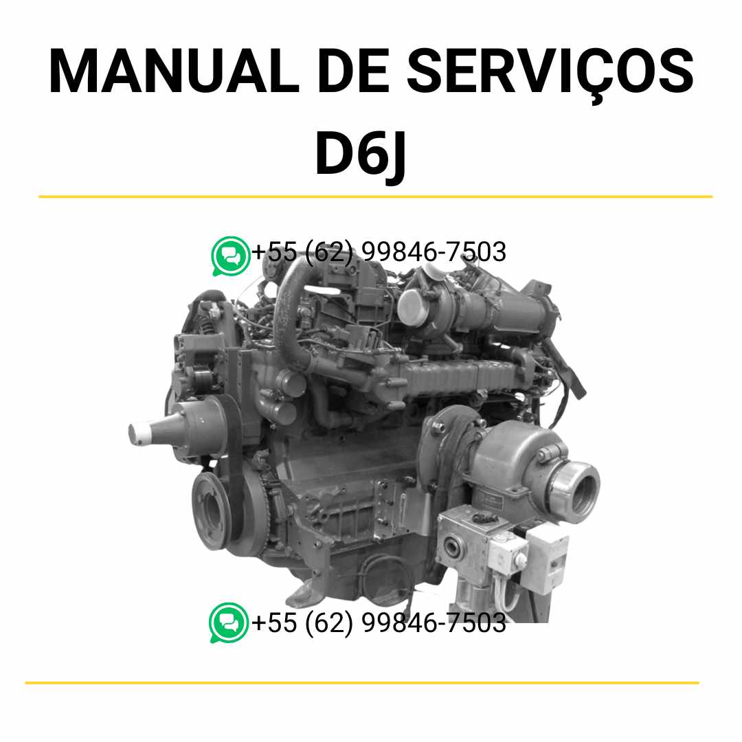 Manual de serviço de oficina do motor Volvo D6J em PDF, com instruções técnicas detalhadas para manutenção, diagnóstico e reparos em máquinas Volvo