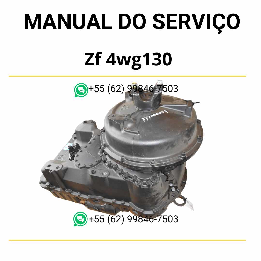 Manual de serviço da transmissão ZF 4WG130 em PDF com instruções detalhadas de manutenção, reparo e diagnóstico técnico