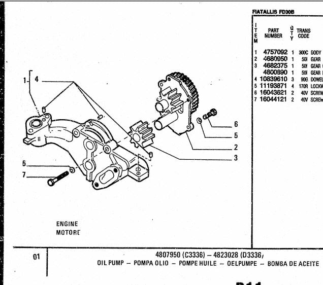 catalago de pecas tratores FD30B fiat allis