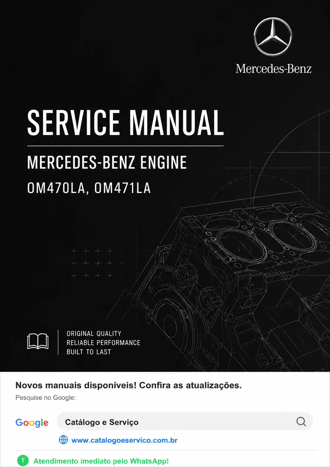 MANUAL DE SERVIÇO MOTOR MERCEDES BENZ - OM470LA, OM471LA