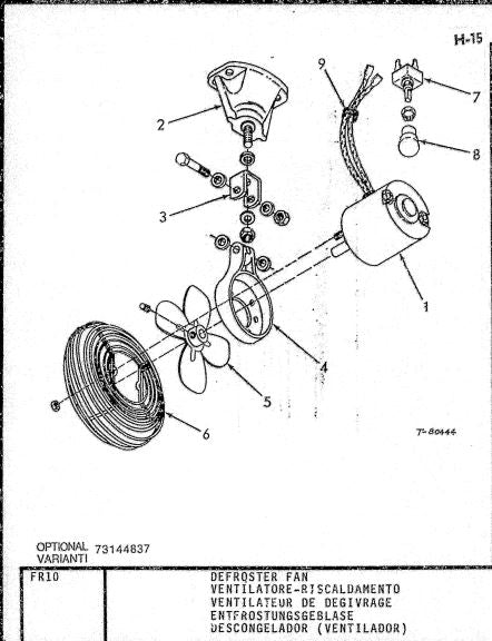 catalago de pecas retroescavadeira FR10ZF fiat allis