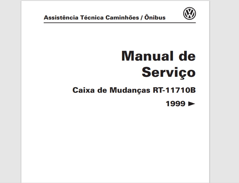 MANUAL DE SERVIÇO CAIXA DE MUDANÇAS - RT11710B