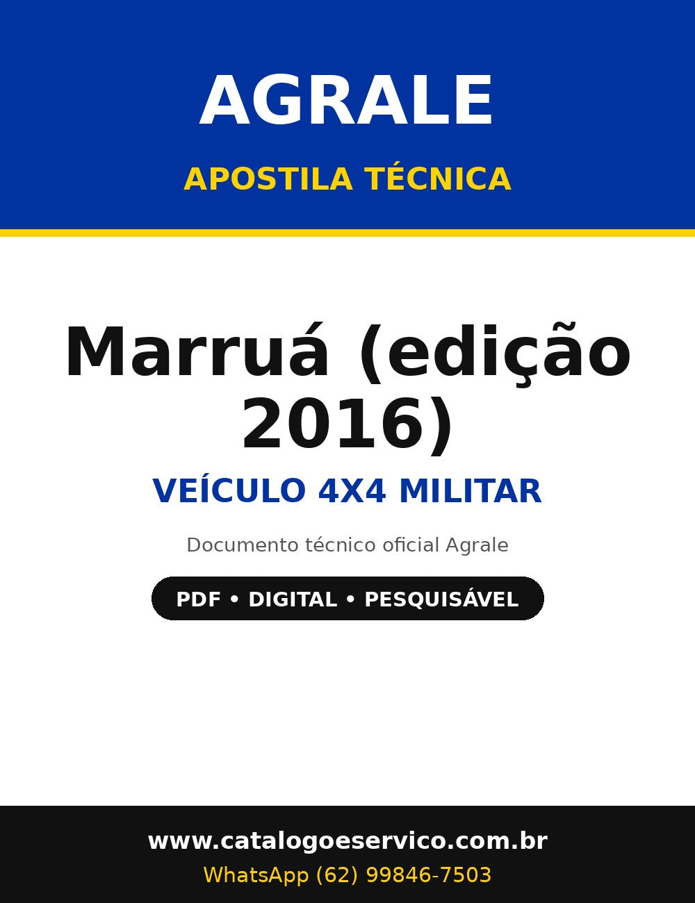 Apostila Técnica Agrale Marruá (edição 2016) - Veículo 4x4 Militar