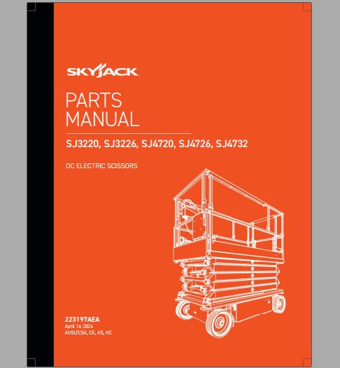 CATALOGO DE PEÇAS PDF ELEVADOR TESOURA SJ3220 SJ3226 SJ4720 J4726 SJ4732 - SKYJACK