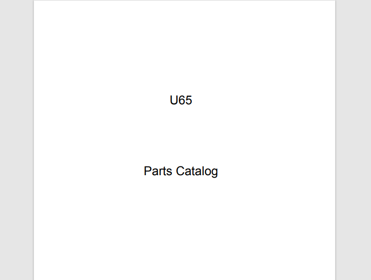 CATALOGO DE PEÇAS MOTOR - U65