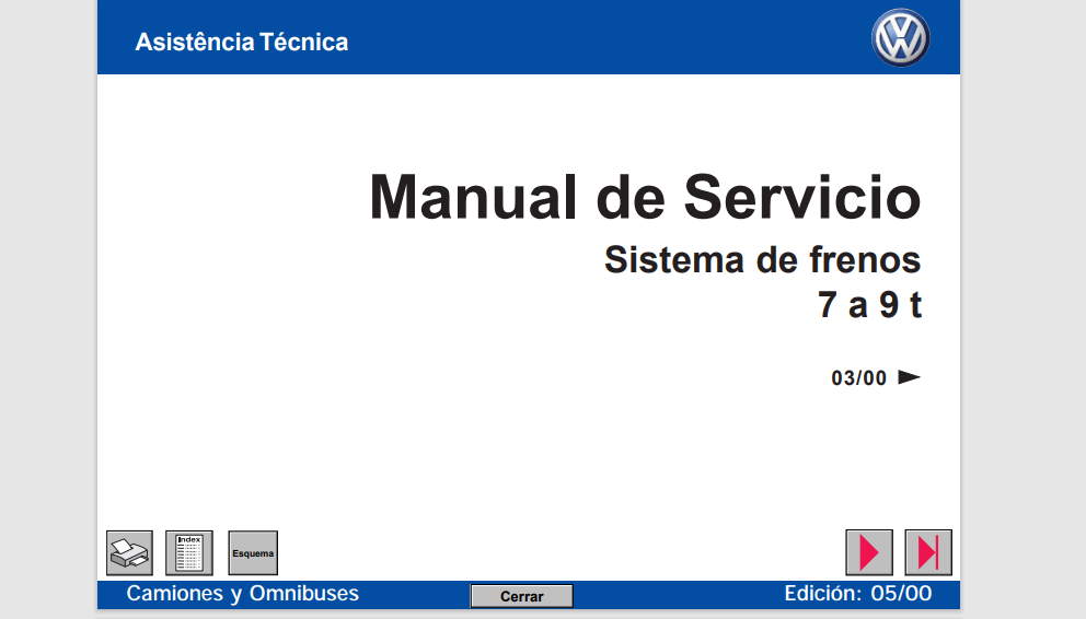 MANUAL DE SERVIÇO SISTEMA DE FRENOS - 7 A 9T VOLKSWAGEN