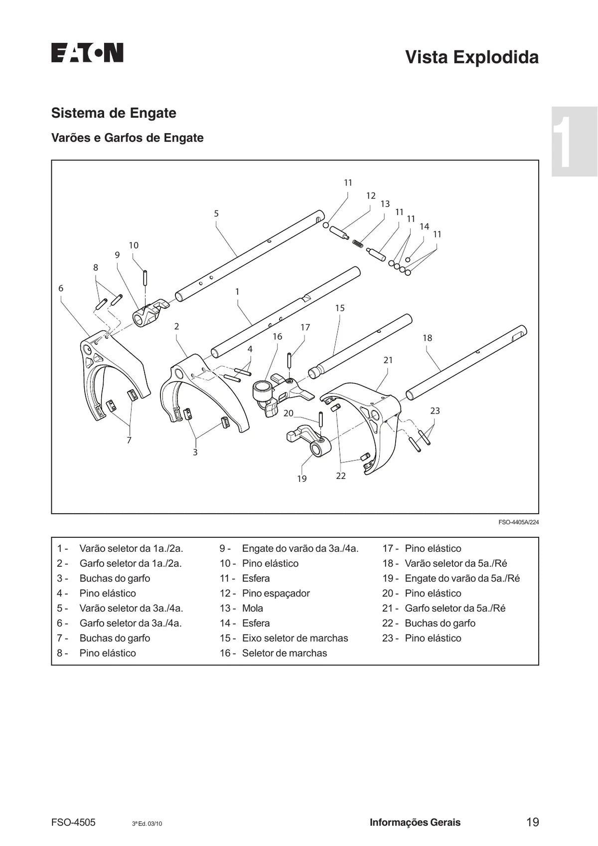 Eaton Caixa de Mudanças Fso 4505 — transmissão, figura técnica 1