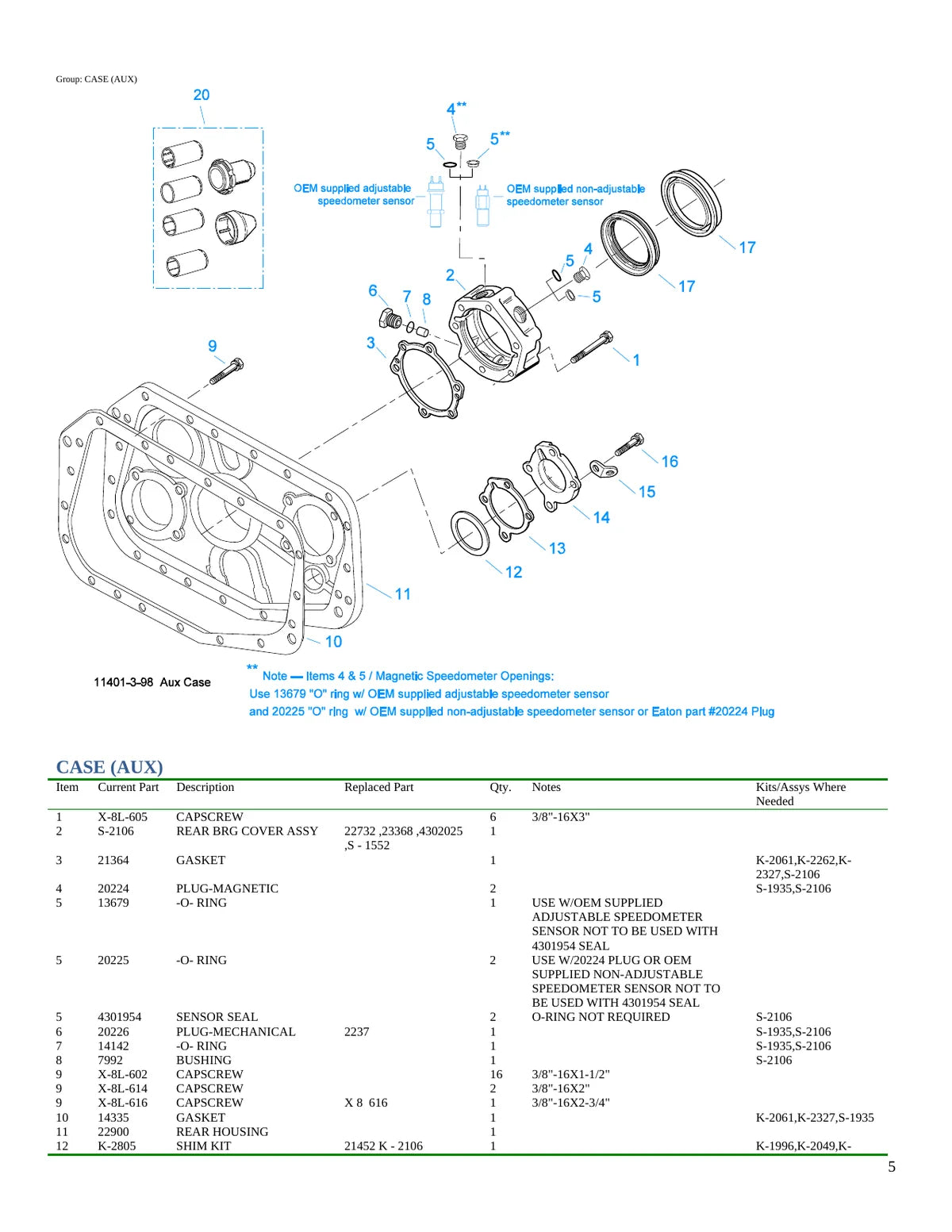 Eaton Caixa de Mudanças RT11710B — transmissão, vista explodida 1