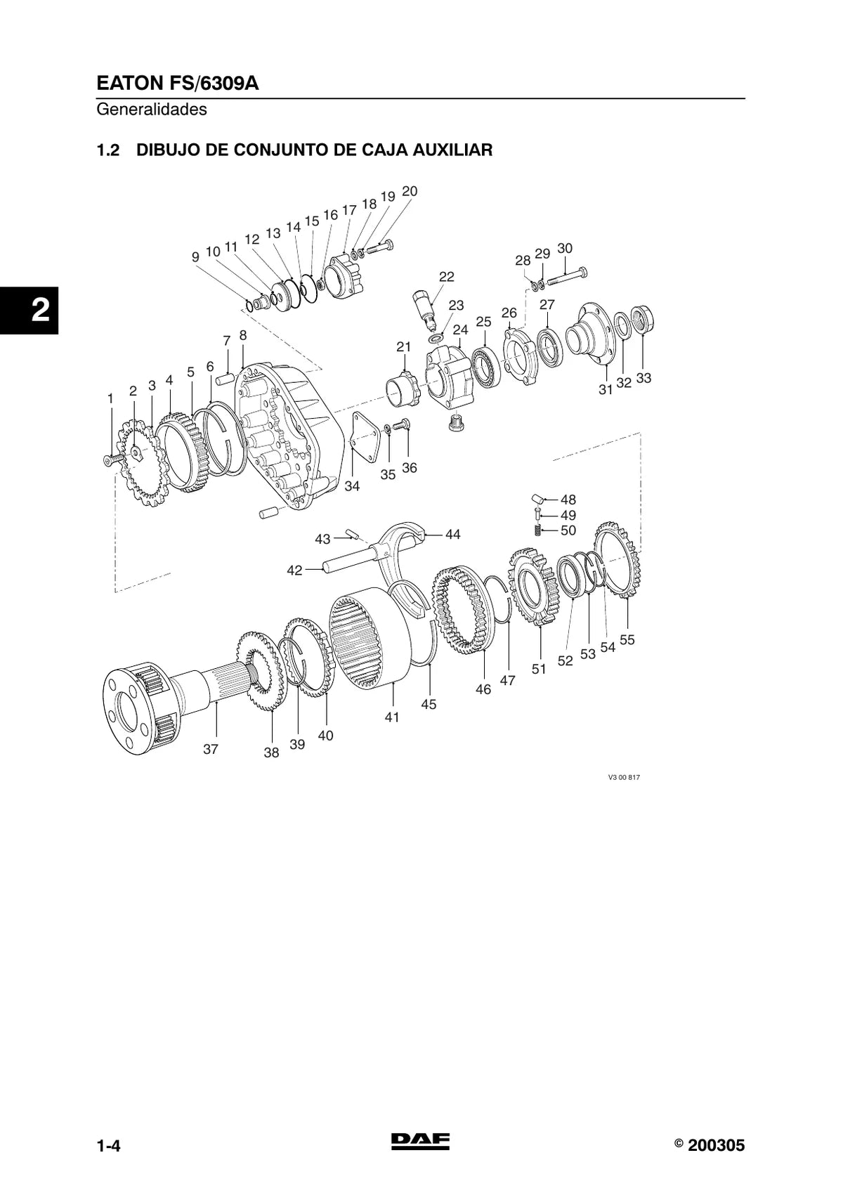 Eaton Caixa de Velocidade para Caminhão FS6309A — transmissão, figura técnica 2