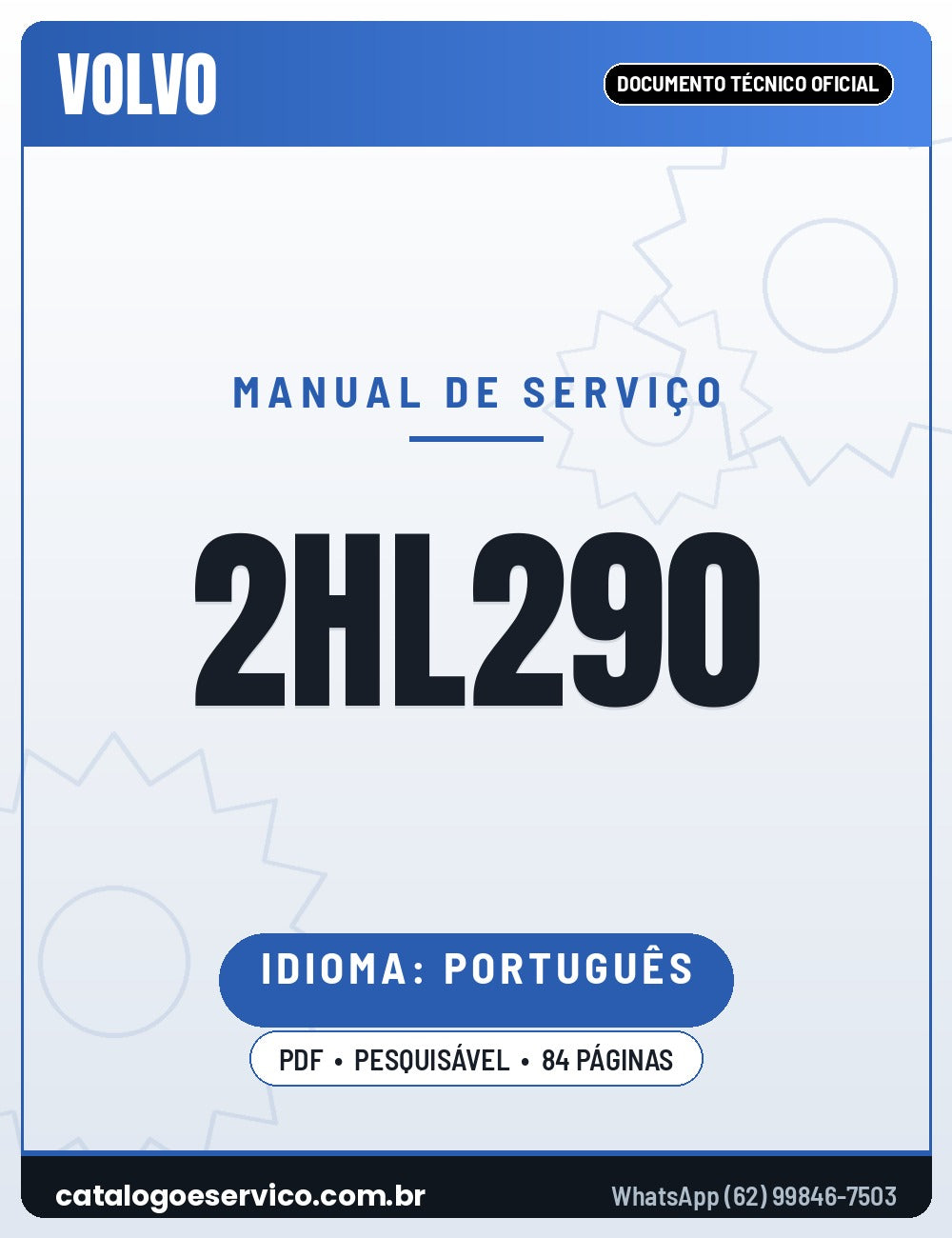 Manual de Serviço VOLVO 2HL290