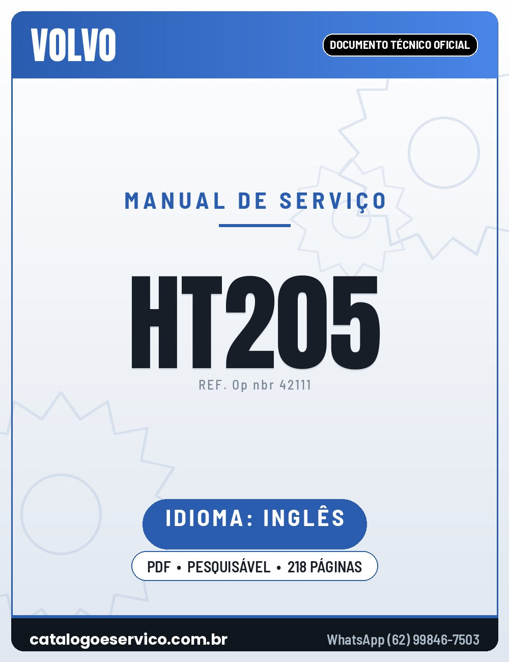 Manual de Serviço VOLVO HT205