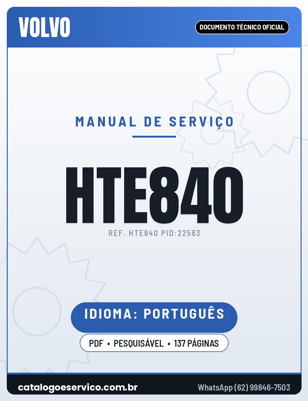 Manual de Serviço VOLVO HTE840