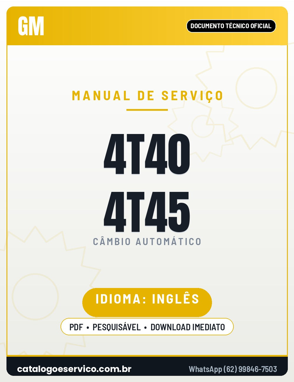 Capa — Manual de Reparação Câmbio Automático GM 4T40-E 4T45-E