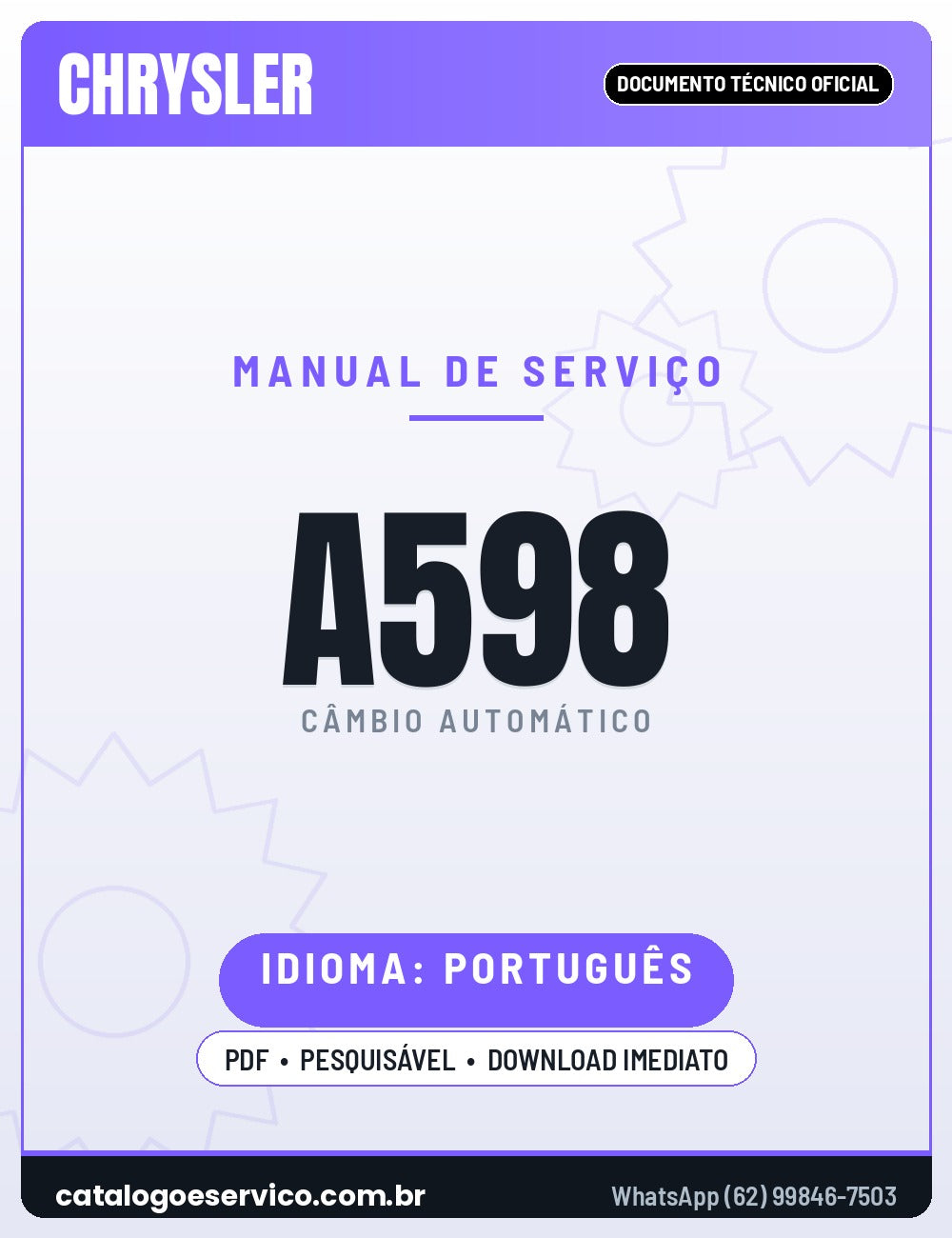 Manual de Serviço CHRYSLER A598
