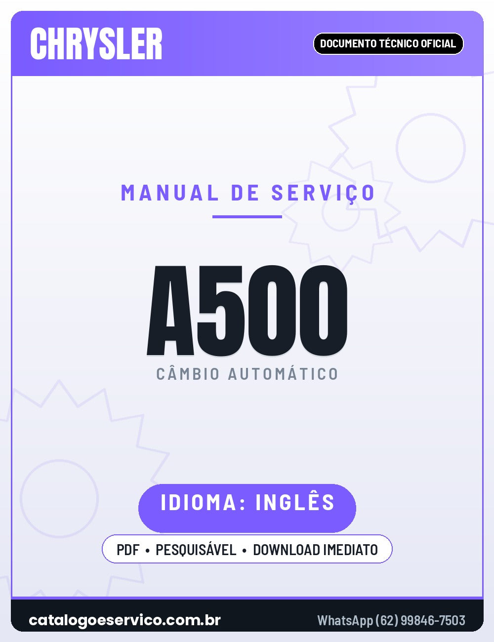 Manual de Serviço CHRYSLER A500