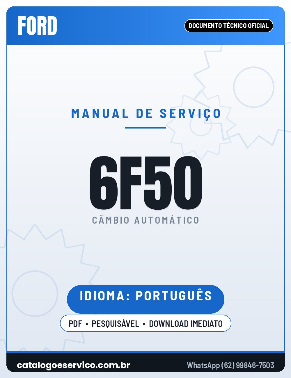 Capa - Manual de Reparação Ford 6F50N / 6F50