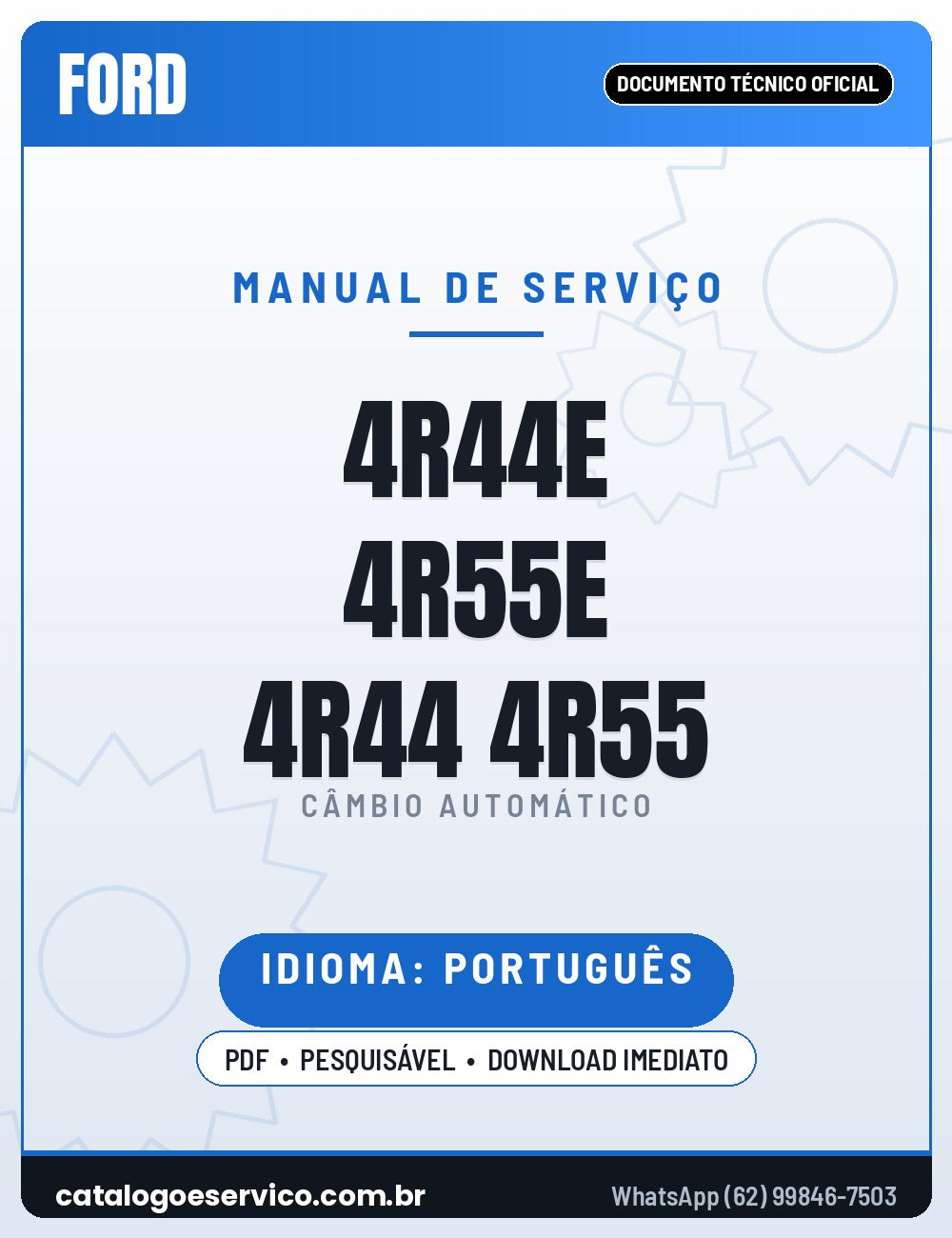 Capa — Manual de Reparação Câmbio Automático Ford 4R44E 4R55E