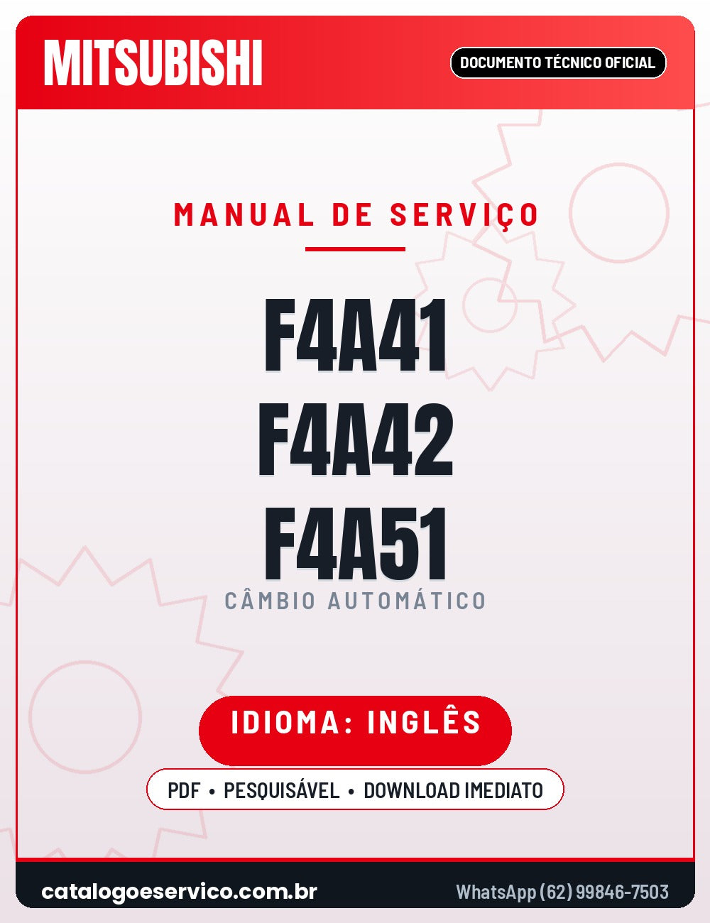 Manual de Serviço MITSUBISHI F4A41 F4A42 F4A51
