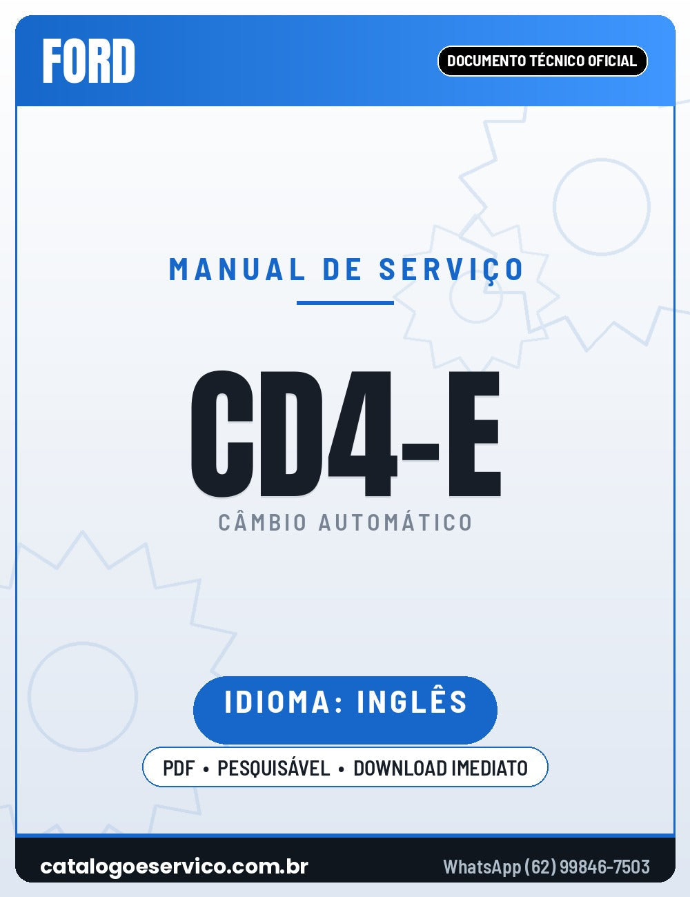 Capa — Manual de Reparação Câmbio Automático Ford CD4E — Manual de Fábrica Completo