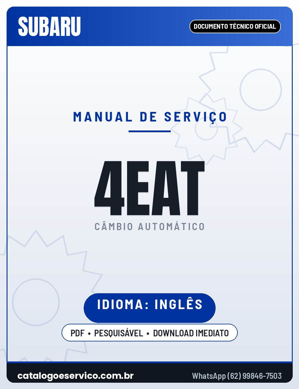 Capa — Manual de Serviço Câmbio Automático Ford Mazda F4EAT F4A-EL F4E-III (Inglês)