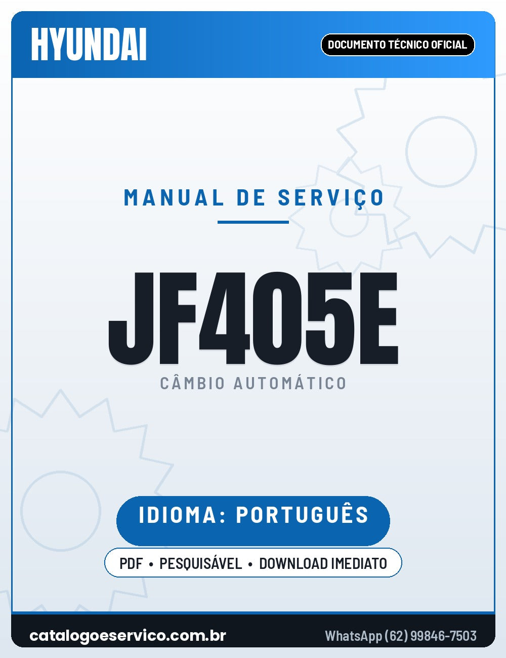 Capa — Manual de Reparação Câmbio Automático Jatco JF405-E Atos Prime