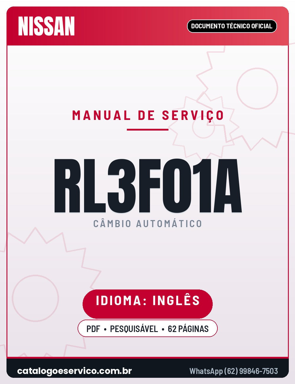 Capa - Manual de Reparação Nissan / Jatco RL3F01A