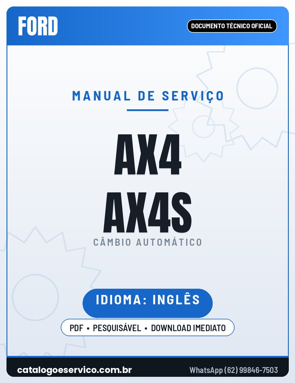 Capa - Manual de Reparação Ford AX4S / AXOD-E