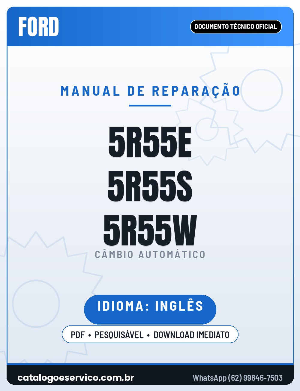 Capa - Manual de Reparação Ford 5R55S / 5R55W