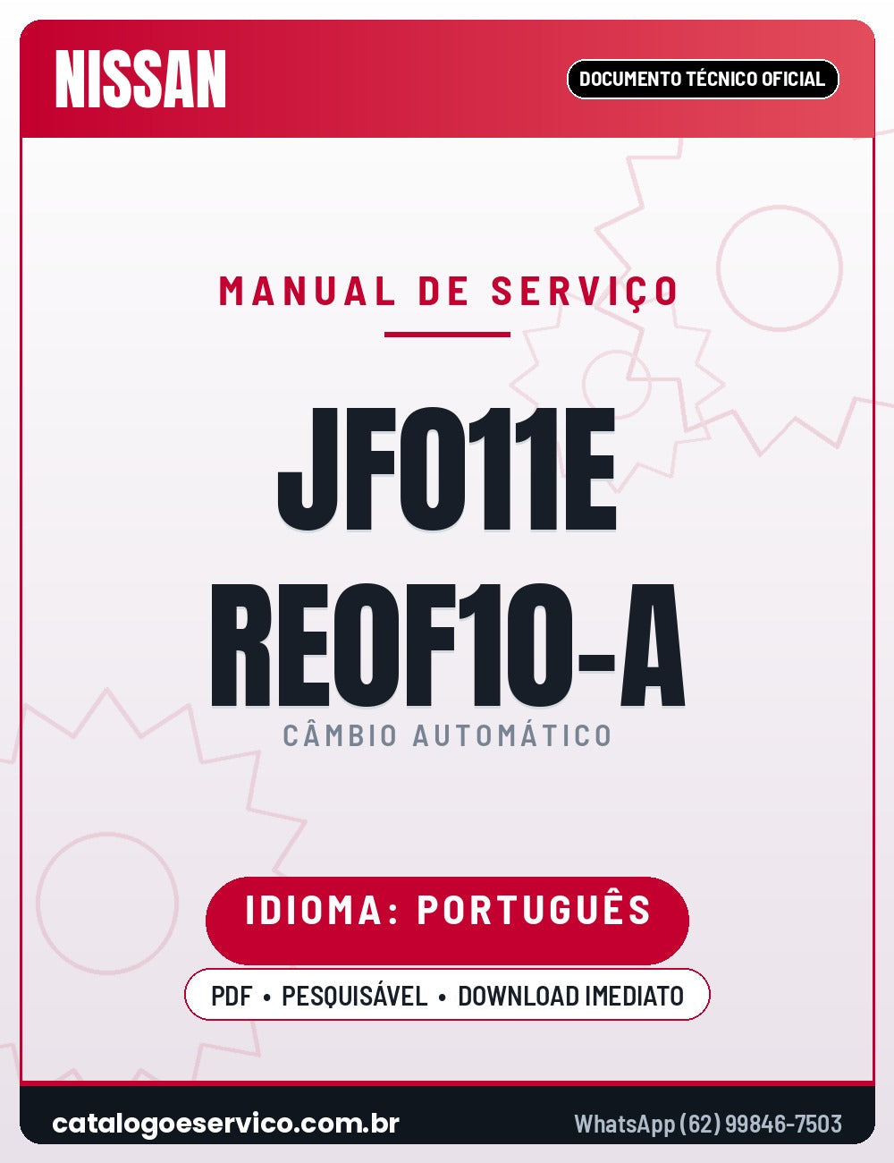 Capa — Manual de Reparação Câmbio CVT Jatco JF011-E RE0F10-A